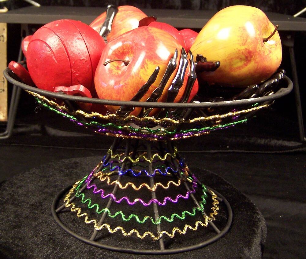 OOAK Poison Apple Goth Centerpiece Clay Eye Art